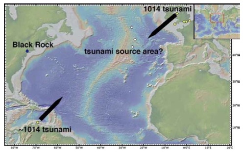 1014 AD impact event causes Atlantic tsunami and end of Aztec’s Fourth Sun?